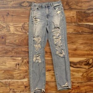 American Eagle Outfitters Light Blue Ripped Skinny Jeans